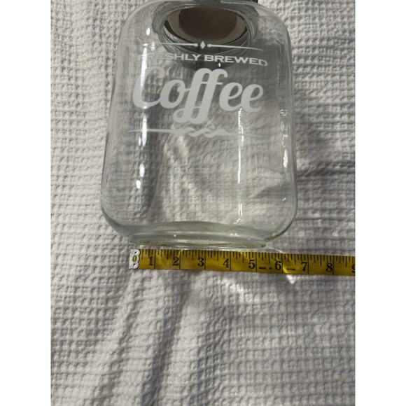 Large Glass Airtight Storage Jar Freshly Brewed Coffee Canister Flip top Lid - Picture 2 of 4